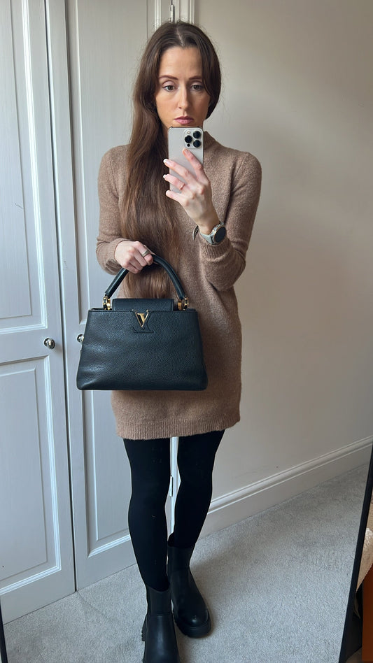 Louis Vuitton Capucines MM Black with Silver Hardware (RRP £4,350)
