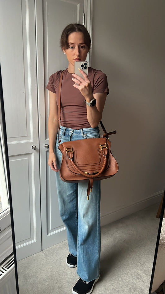 Chloe Medium Marcie Double Carry Bag in Tan (RRP £1890)