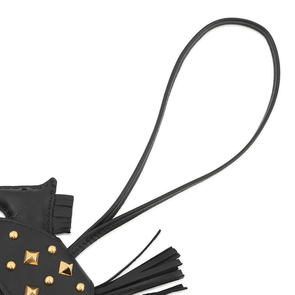 HERMES Rodeo Robeo Padlock Black Lambskin Size PM