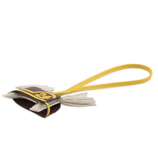 HERMES Rodeo Robeo 24 Craie/Terre/Jaune de Naples Lambskin Swift Leather Size PM