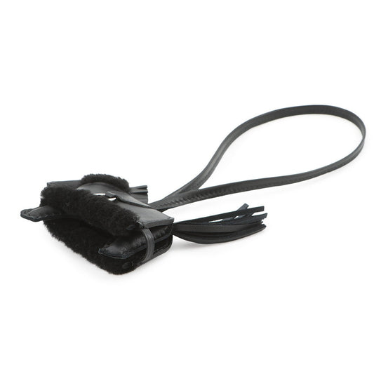 HERMES Rodeo Loveo Plush Black Lambskin Mouton Size PM