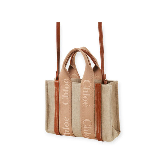 Small Woody Tote Bag In Linen