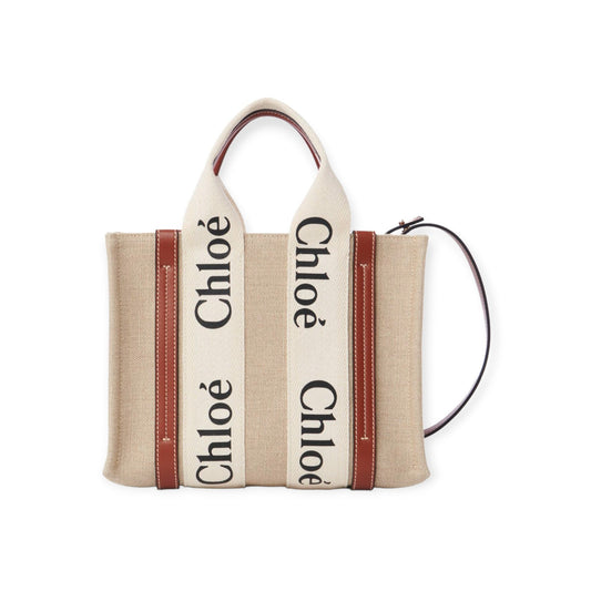 Woody Mini Linen Tote Bag