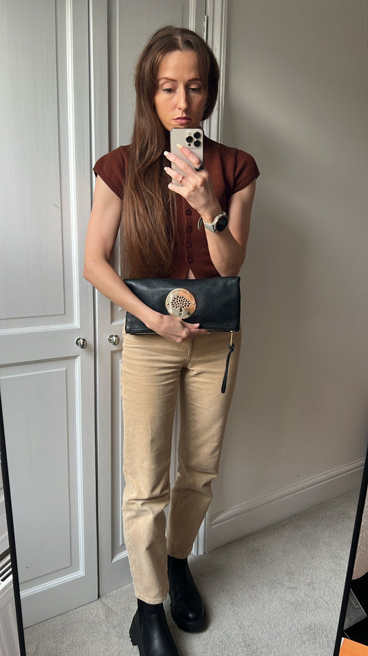 Mulberry Black Daria Clutch (RRP £550)