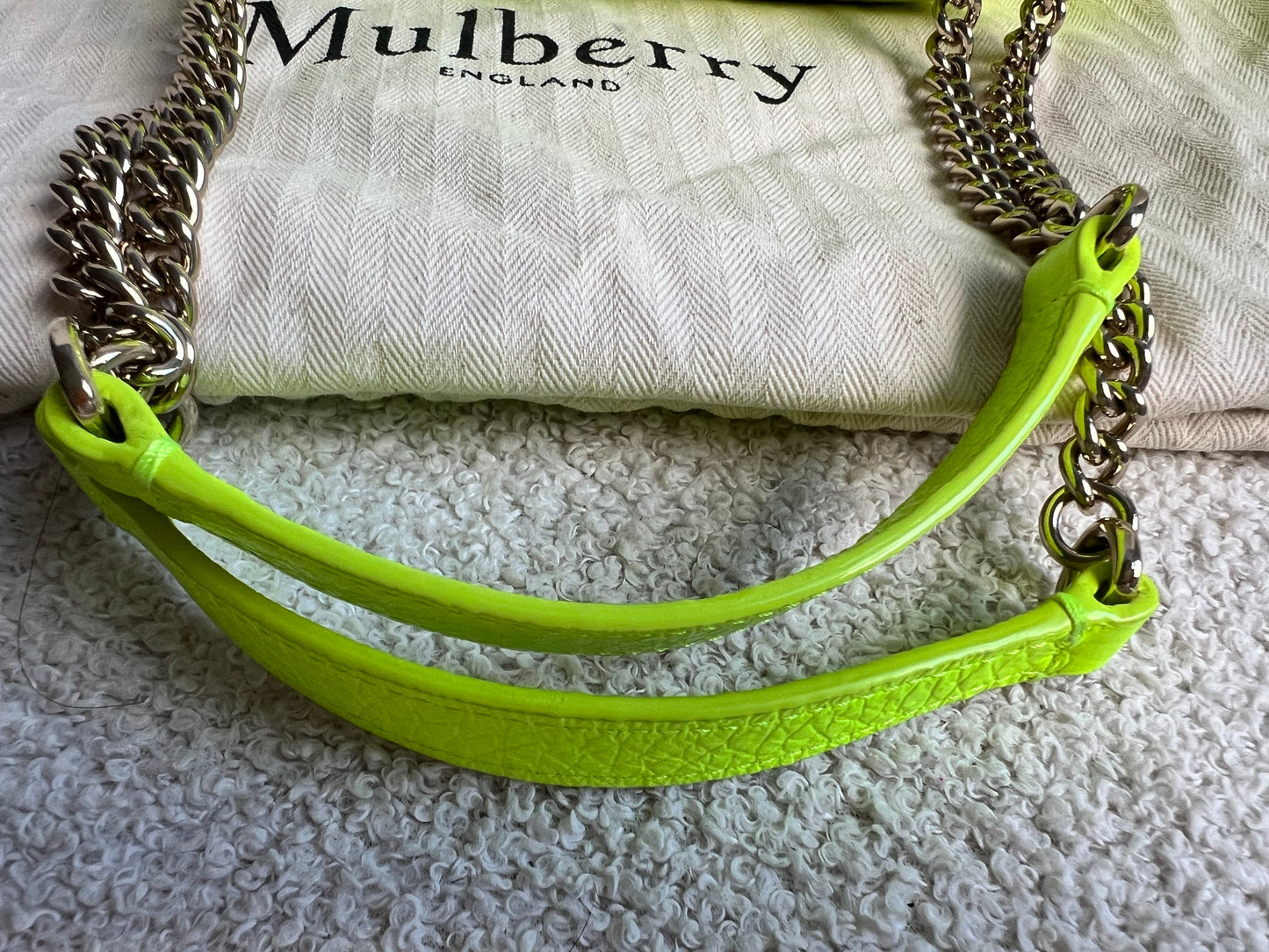 Mulberry Neon Yellow Mini Darley Shoulder Bag (RRP £725)