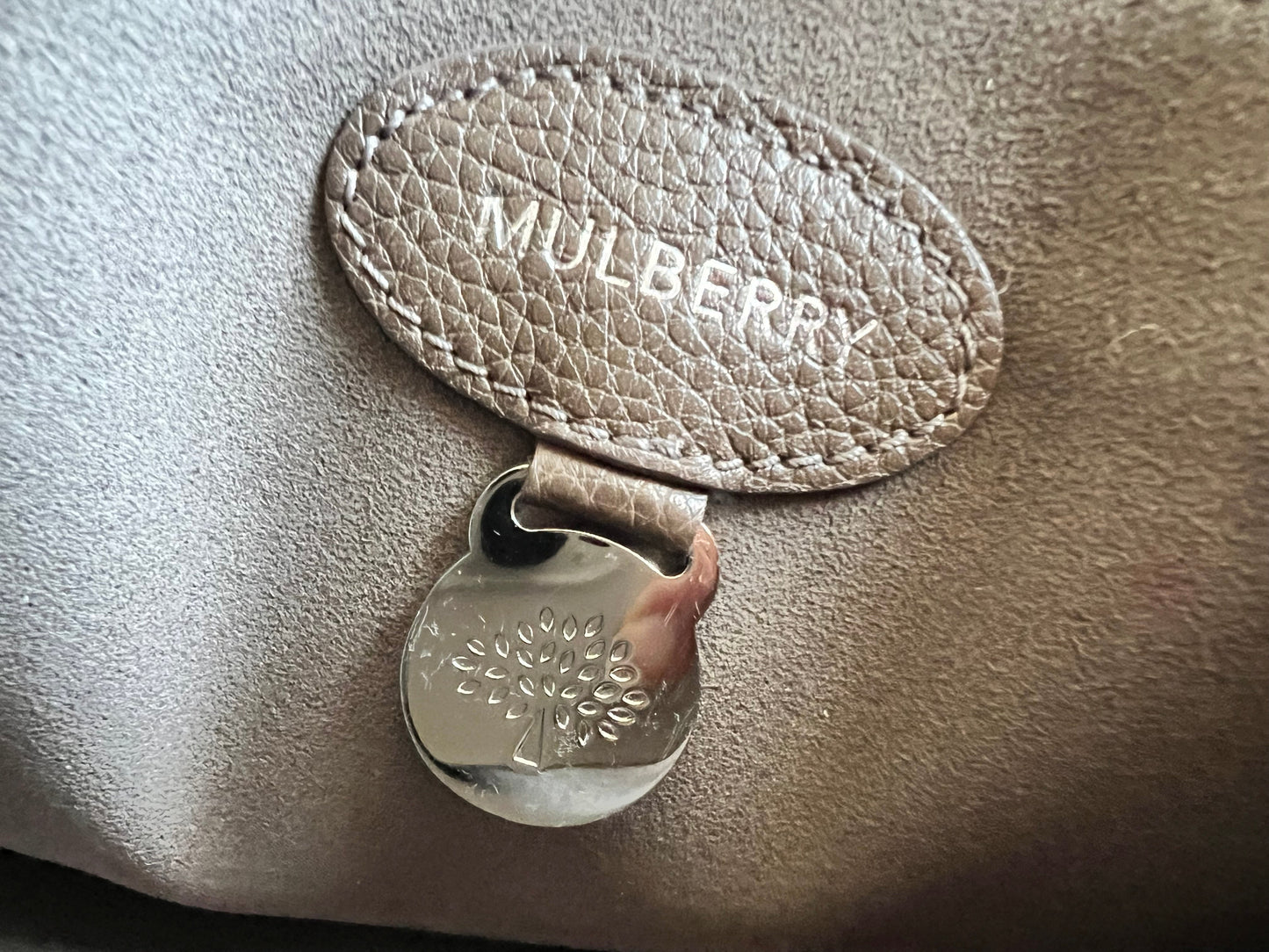 Mulberry Taupe Medium Lily with Silver Hardware (RRP £1095)