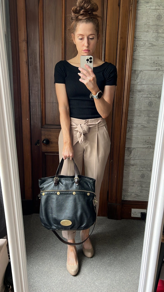 Mulberry Black Mitzy Tote