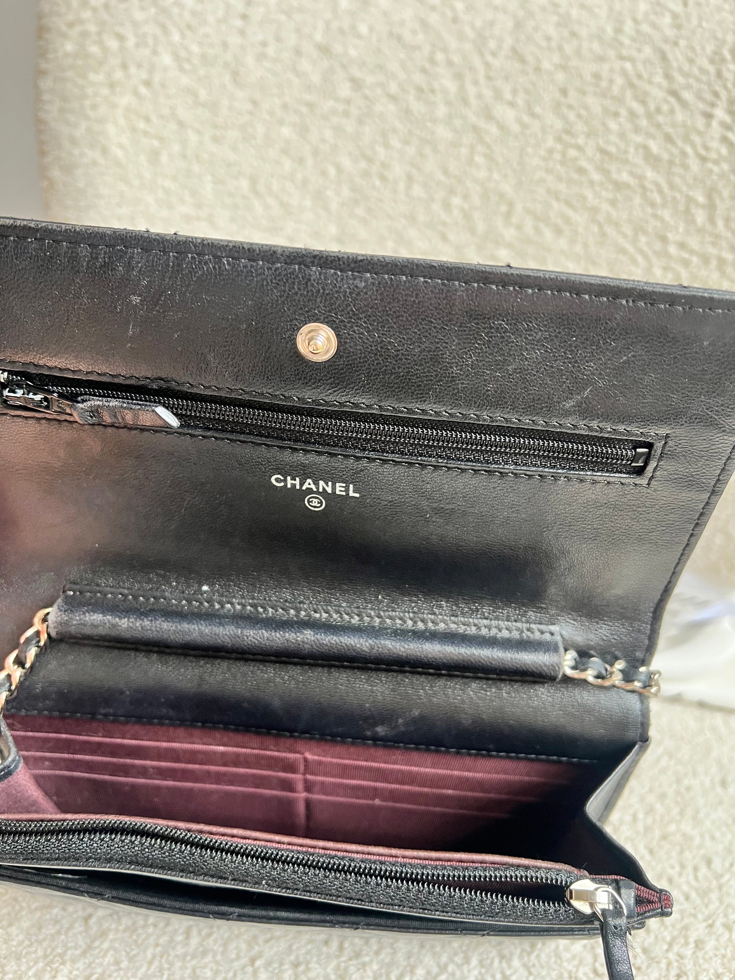 Chanel Wallet on Chain in Black Lambskin Silver Hardware (RRP £2,820)