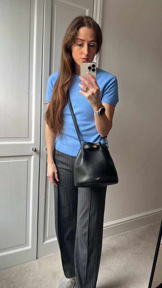 Mulberry Black Abbey Bucket Bag (RRP £695)