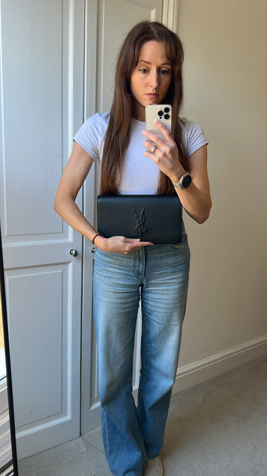 Yves Saint Laurent (YSL) Black Belle de Jour Clutch