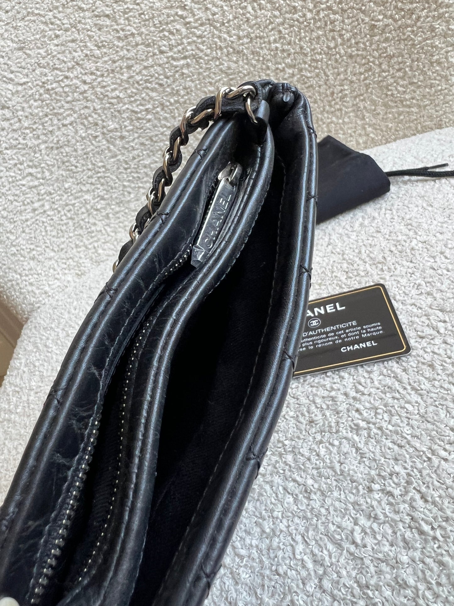 Chanel Black Quilted Messenger Bag
