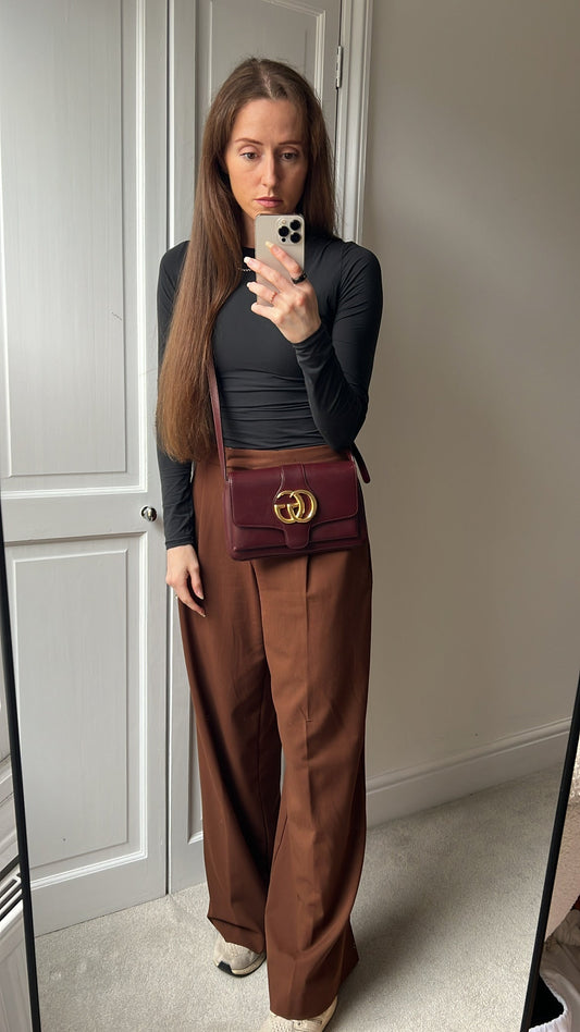 Gucci Burgundy Small Arli Shoulder Bag