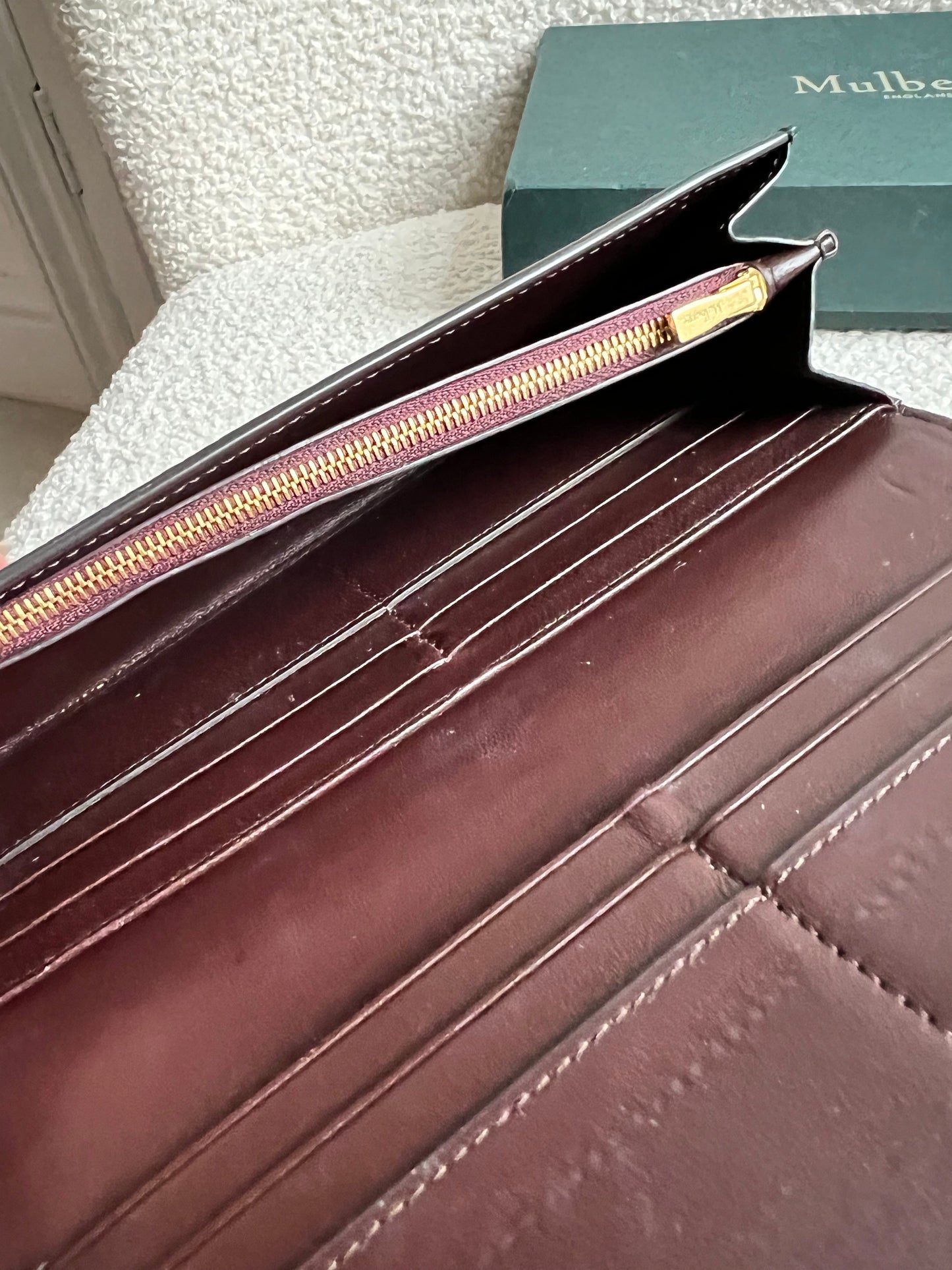 Mulberry Oxblood Continental Wallet (RRP £375)