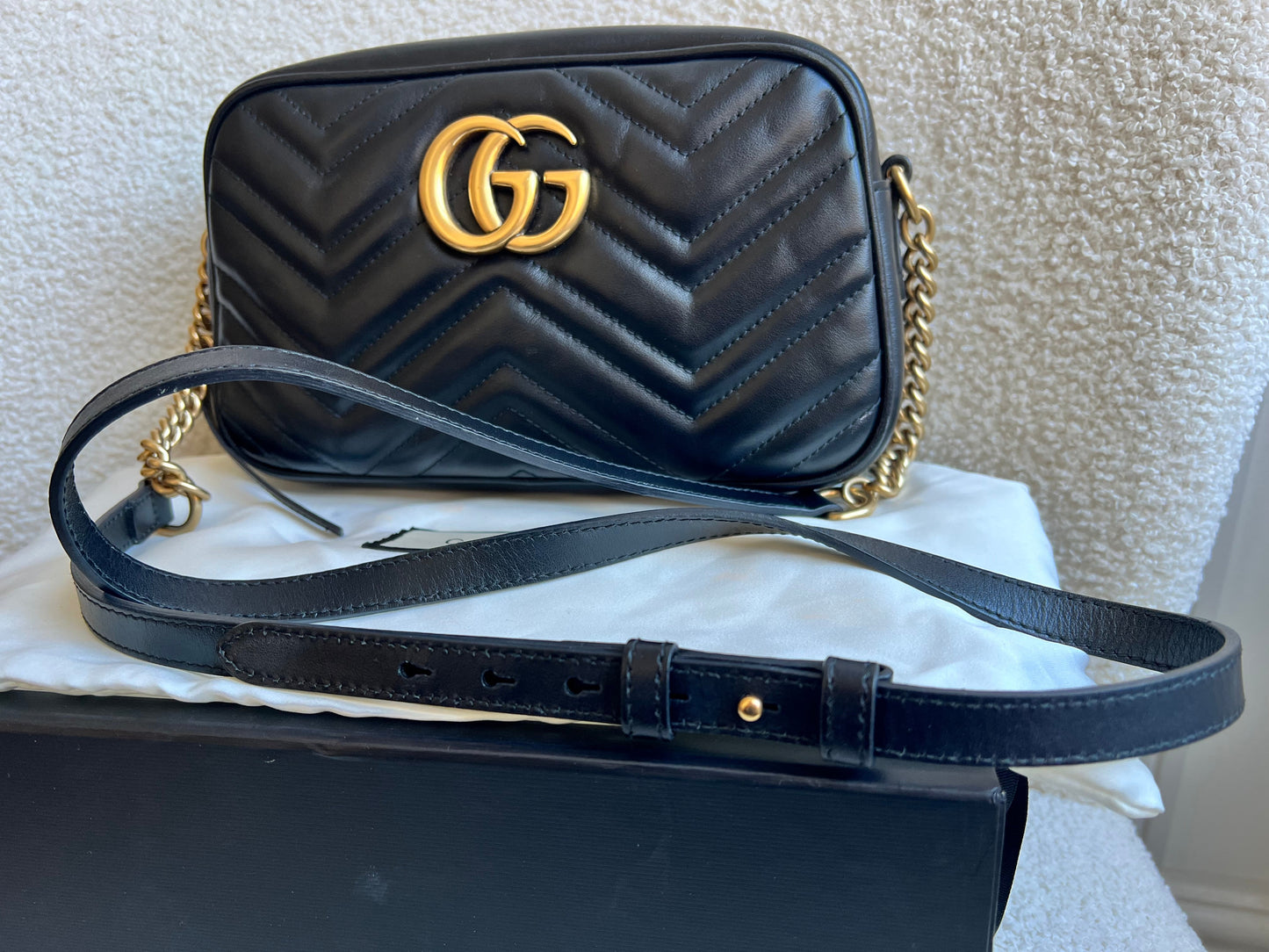 Gucci GG Black Marmont Small Shoulder Bag (RRP £1440)