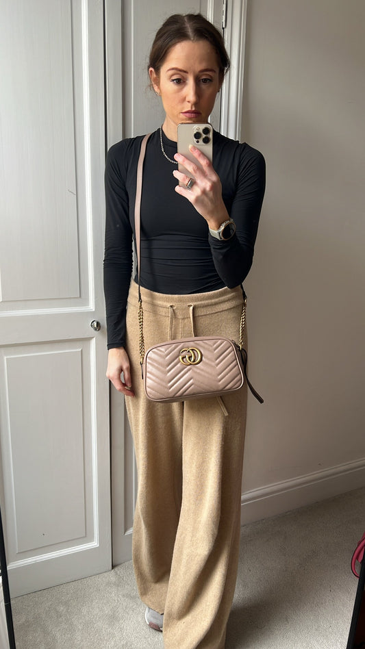 Gucci GG Marmont Dusty Pink Small Shoulder Bag (RRP £1440)