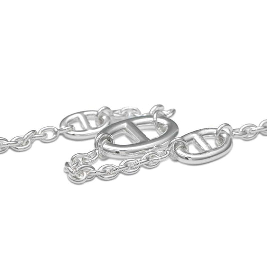 HERMES Chaine d'Ancre Farandole Bracelet Size LG SV925