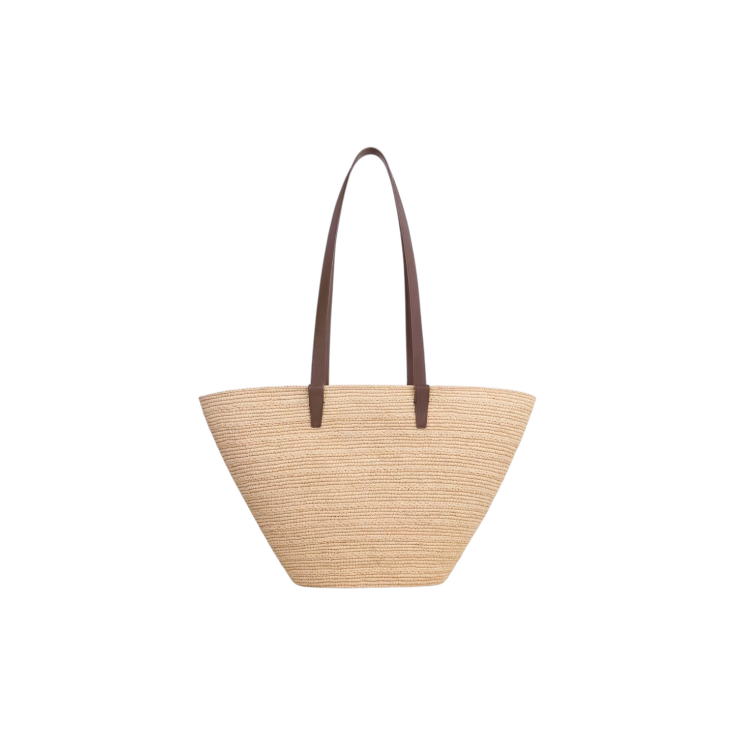 MEDIUM SUPPLE CELINE CLASSIC PANIER in Raffia and calfskin
