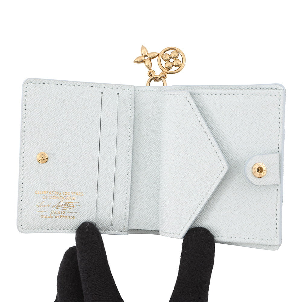 LOUIS VUITTON Pocket Wallet ・LV Bag Charm Blue CourrierM28273 Monogram Origin