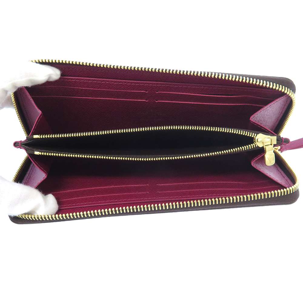 LOUIS VUITTON Portefeuille Clemence FuchsiaM60742 Monogram