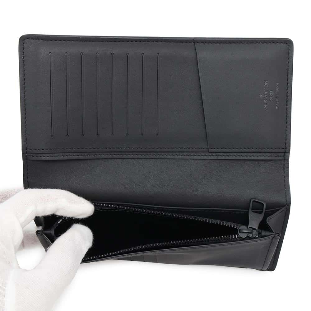 LOUIS VUITTON Portefeuille Brazza NoirM69038 Monogram・Taurillon