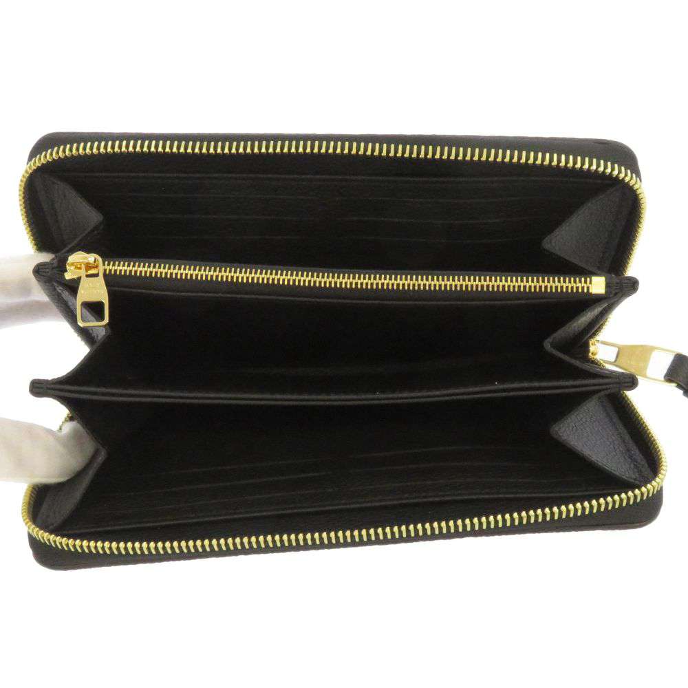 LOUIS VUITTON Zippy wallet Noir/BeigeM80481 Bicolor Monogram Empreinte Leather