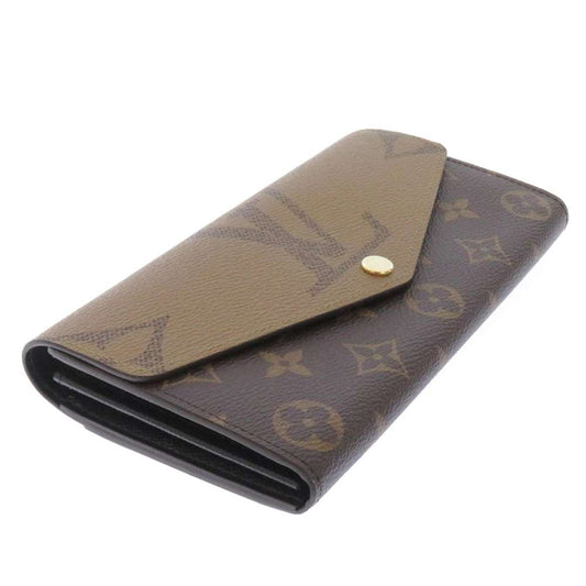 LOUIS VUITTON Portefeuille Sarah NoirM80726 Monogram Reverse Canvas/Monogram