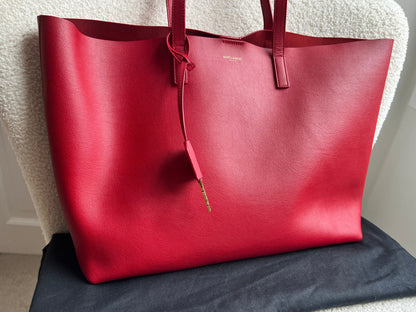 Yves Saint Laurent (YSL) Red E/W Shopping Tote (RRP £1115)