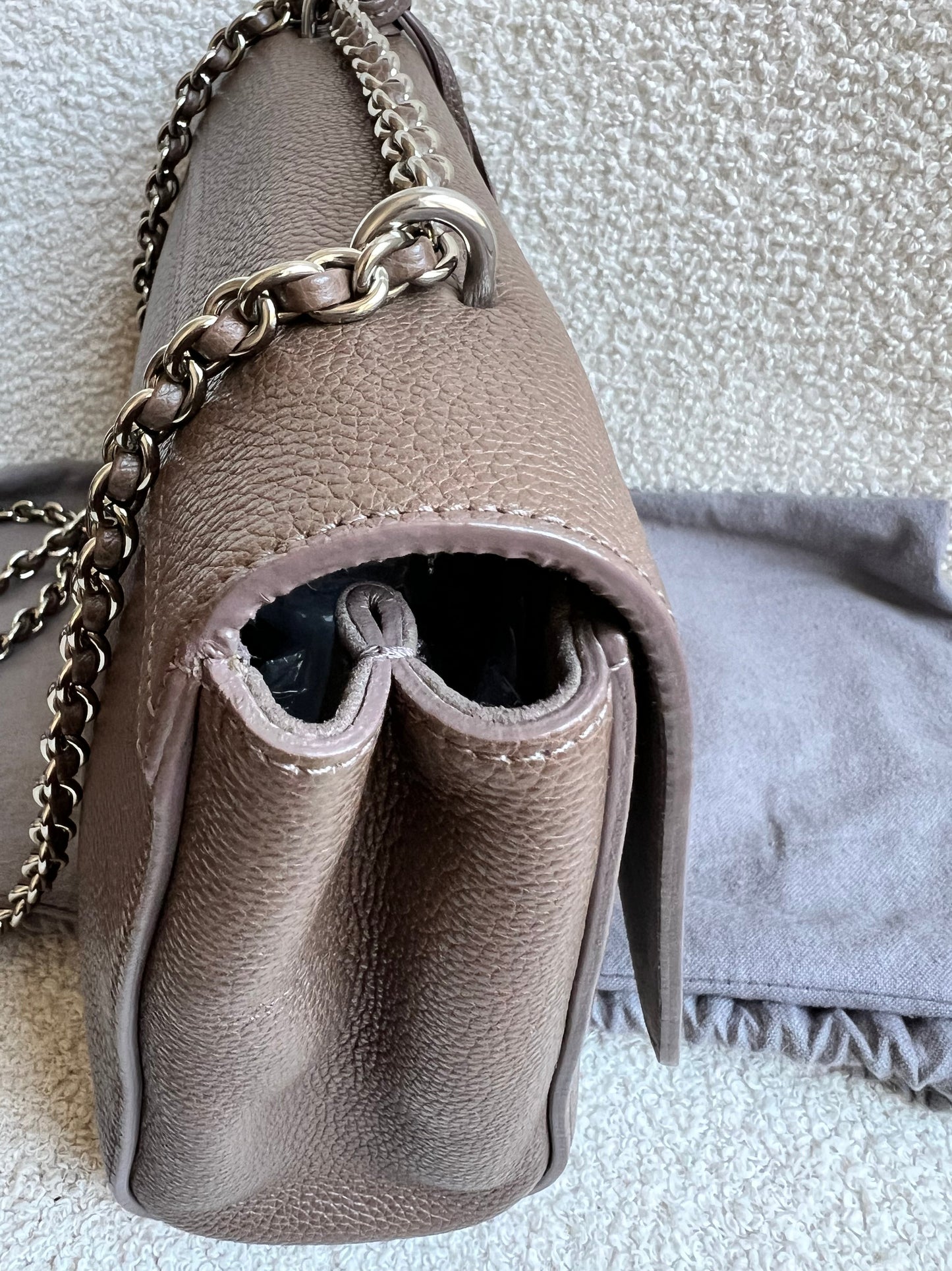 Mulberry Taupe Medium Lily with Silver Hardware (RRP £1095)