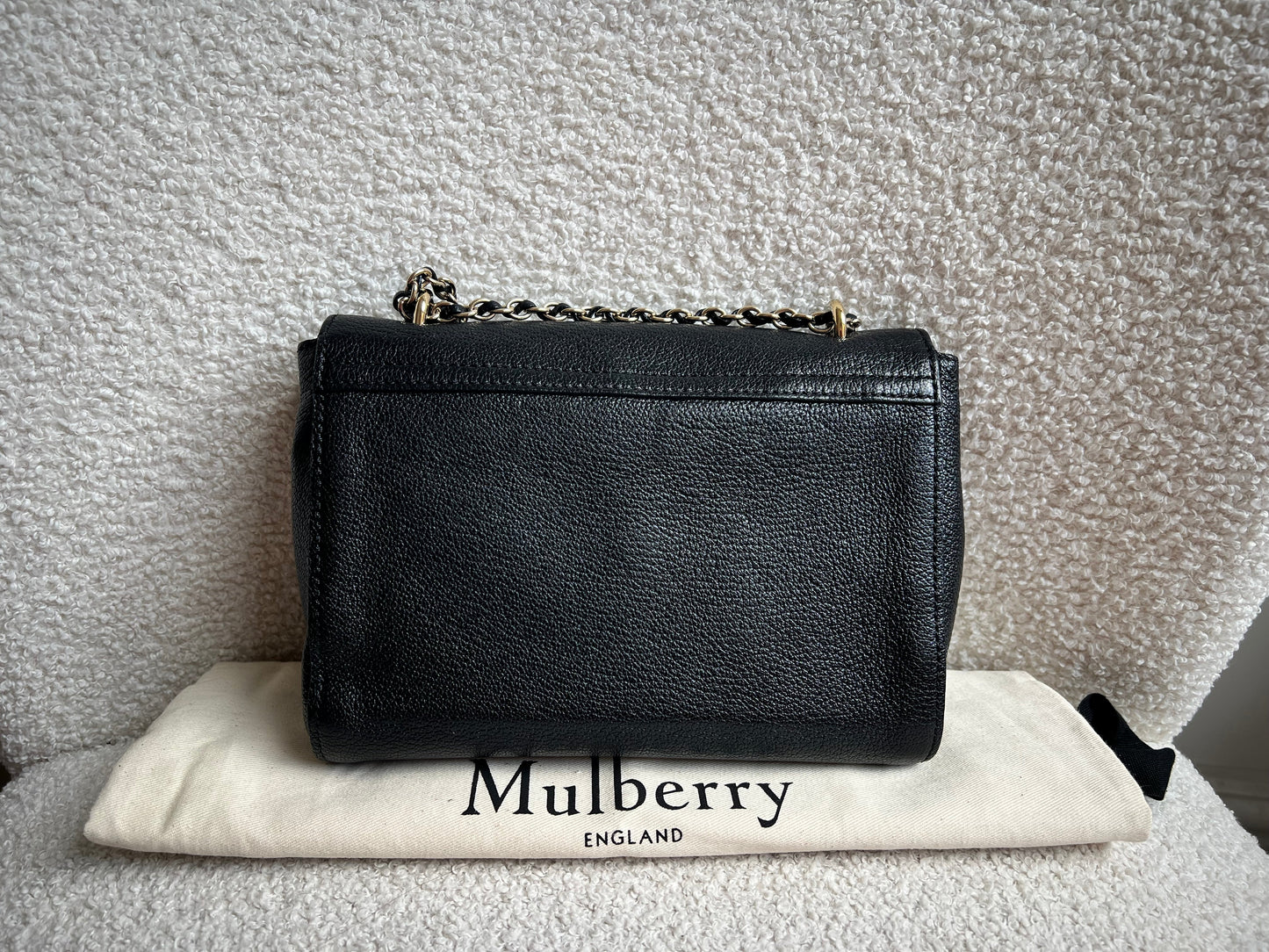 Mulberry Black Regular Lily with Gold Hardware (RRP £995)