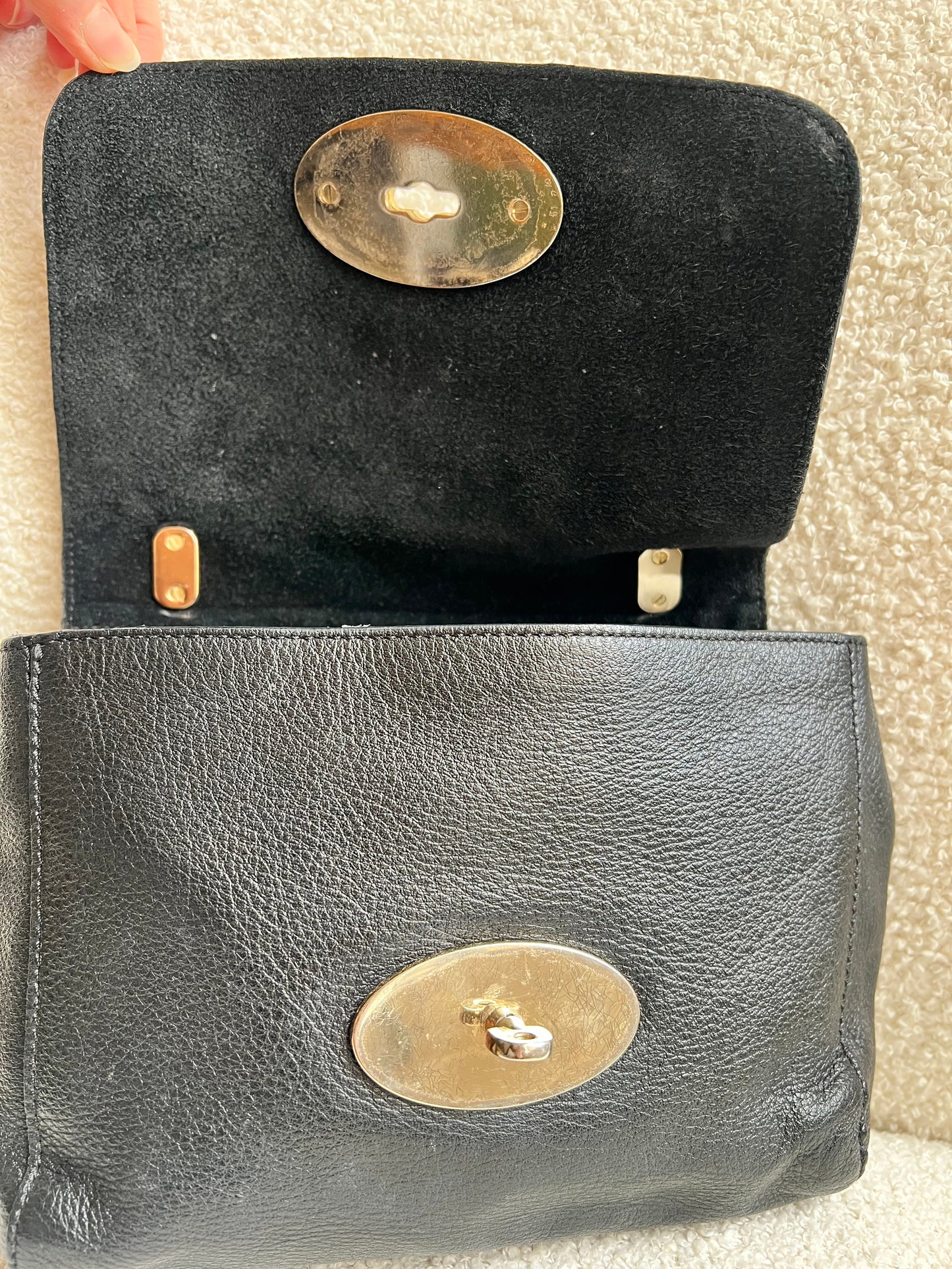 Mulberry Black Regular Lily with Gold Hardware