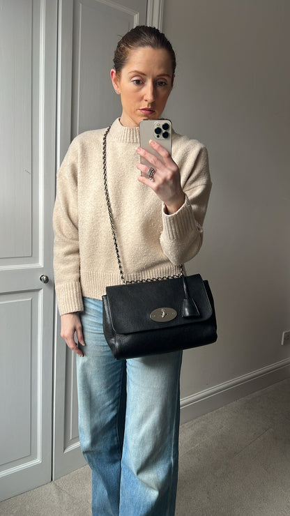 Mulberry Black Medium Lily with Silver Hardware (RRP £1095)