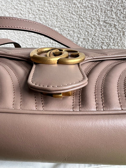 Gucci GG Dusty Pink Marmont Small Shoulder Bag (RRP £2070)
