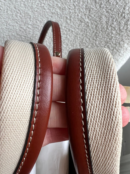 Chloe Small Soft Tan Linen Woody Tote Bag (£890)