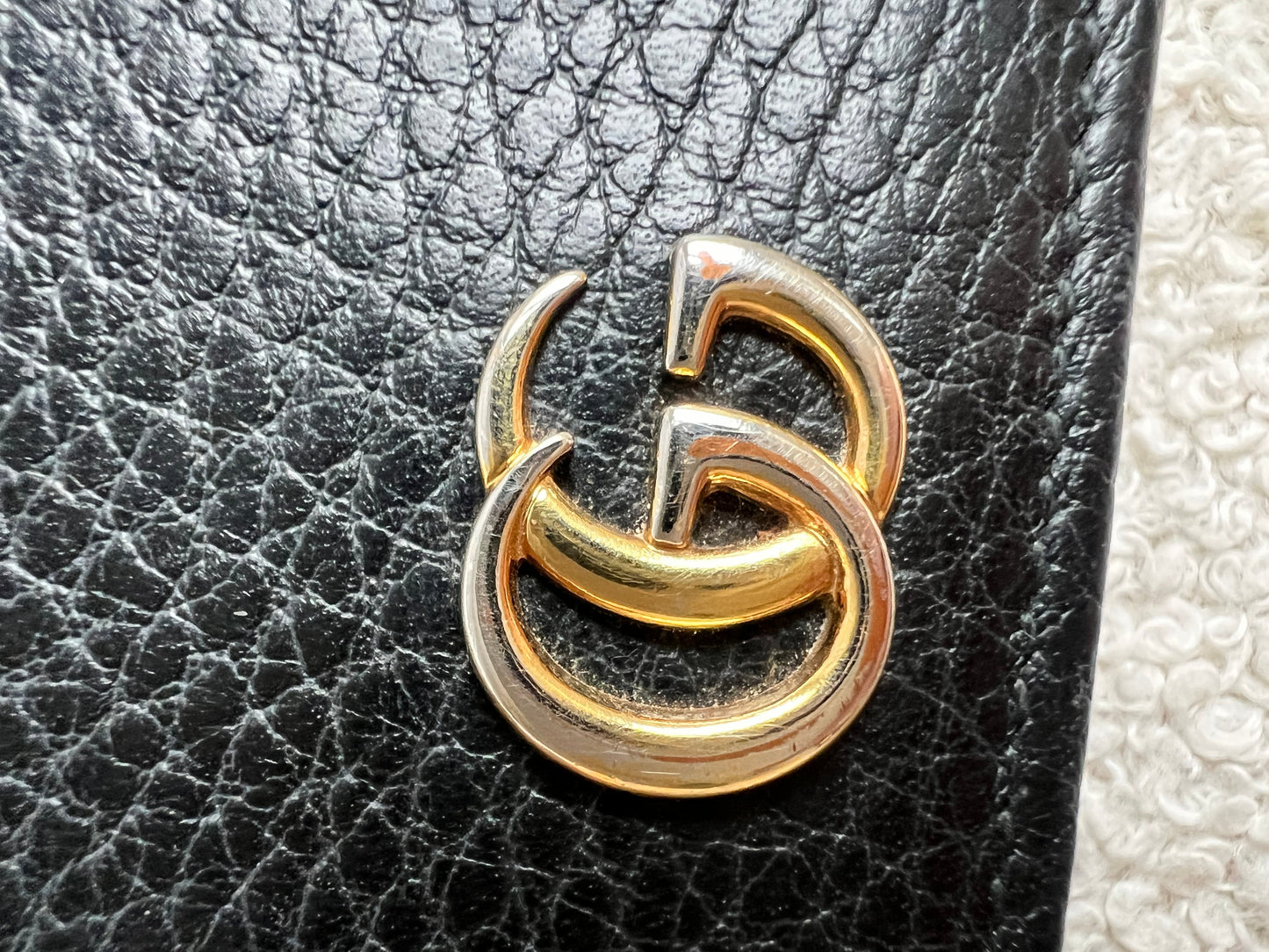 Gucci Black GG Marmont Chain Wallet (RRP £790)