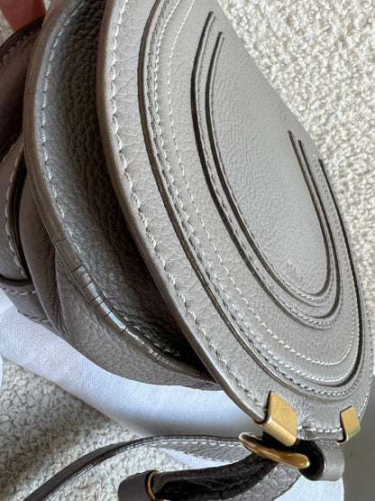 Chloe Small Cashmere Grey Marcie Saddle Bag (RRP £1050)