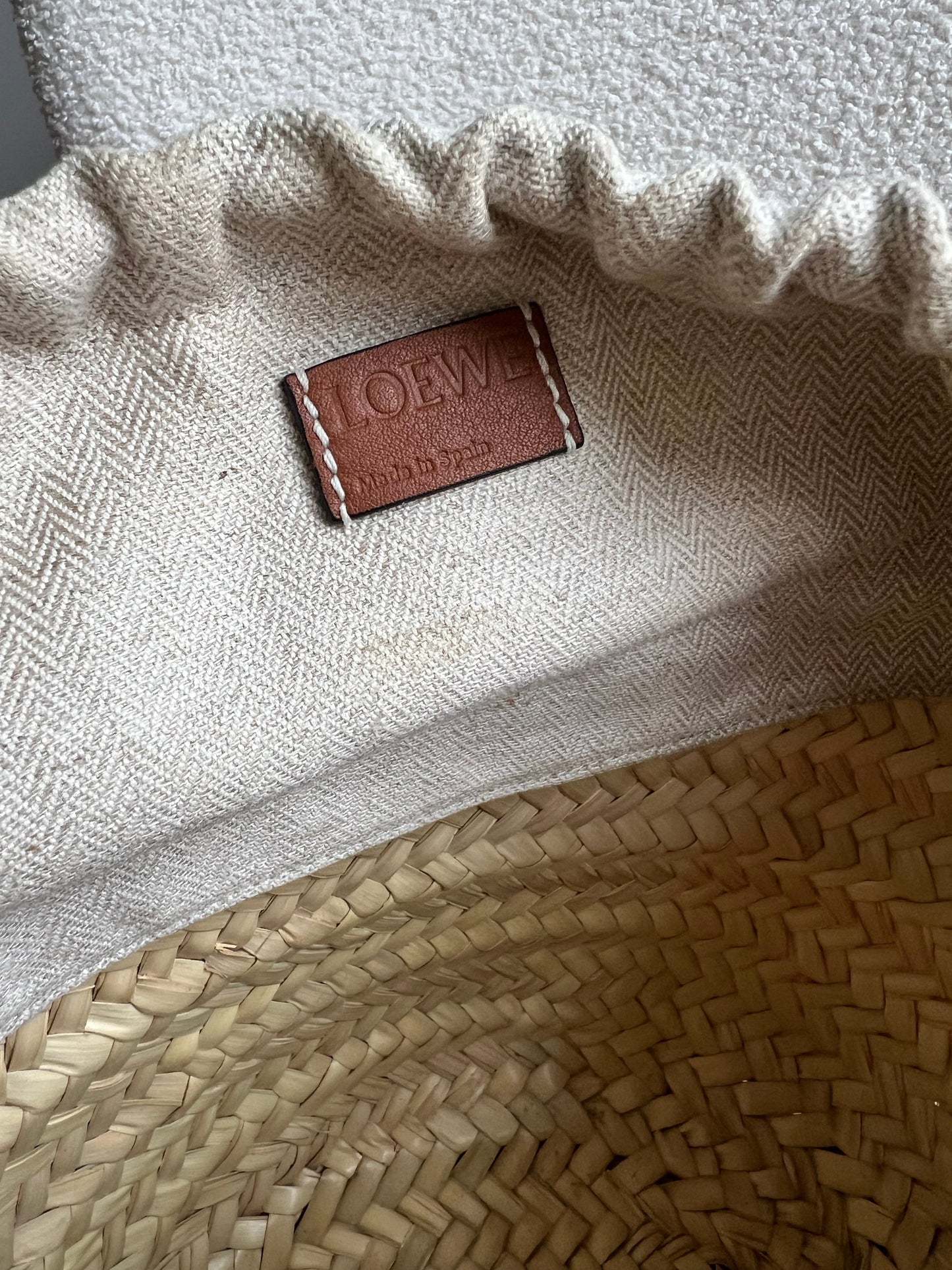 Loewe Drawstring bucket basket bag (RRP £450)