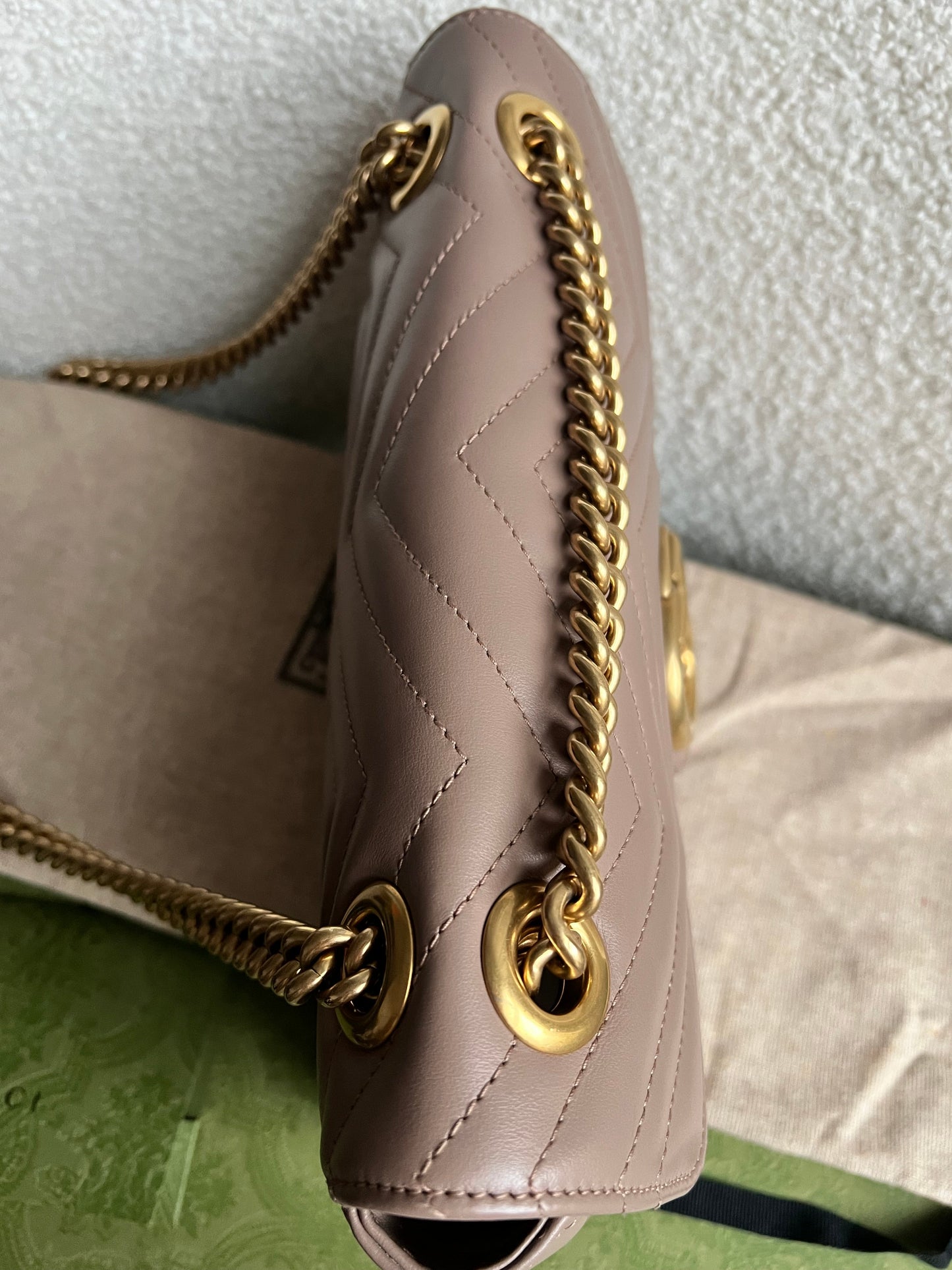 Gucci GG Dusty Pink Marmont Small Shoulder Bag (RRP £2070)