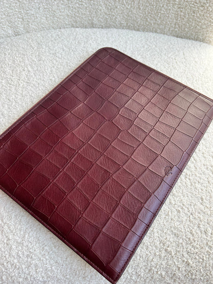 Mulberry Oxblood Embossed Croc Tech Pouch (£295)