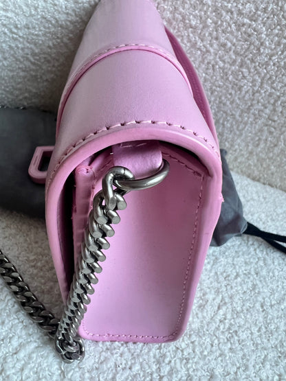 Balenciaga Pink Hourglass Wallet on Chain (RRP £1190)