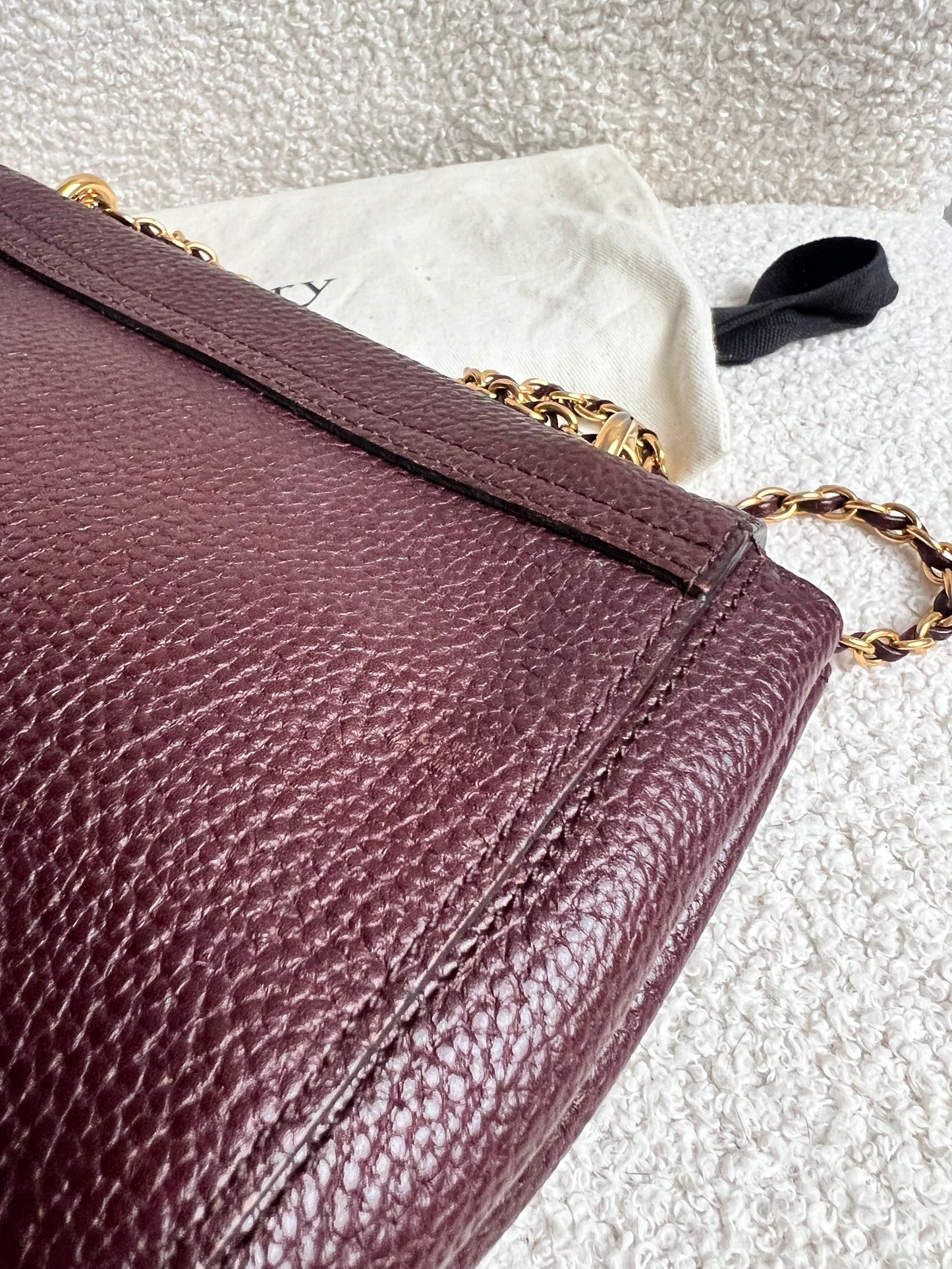 Mulberry Oxblood Regular Lily with Gold Hardware (RRP £895)