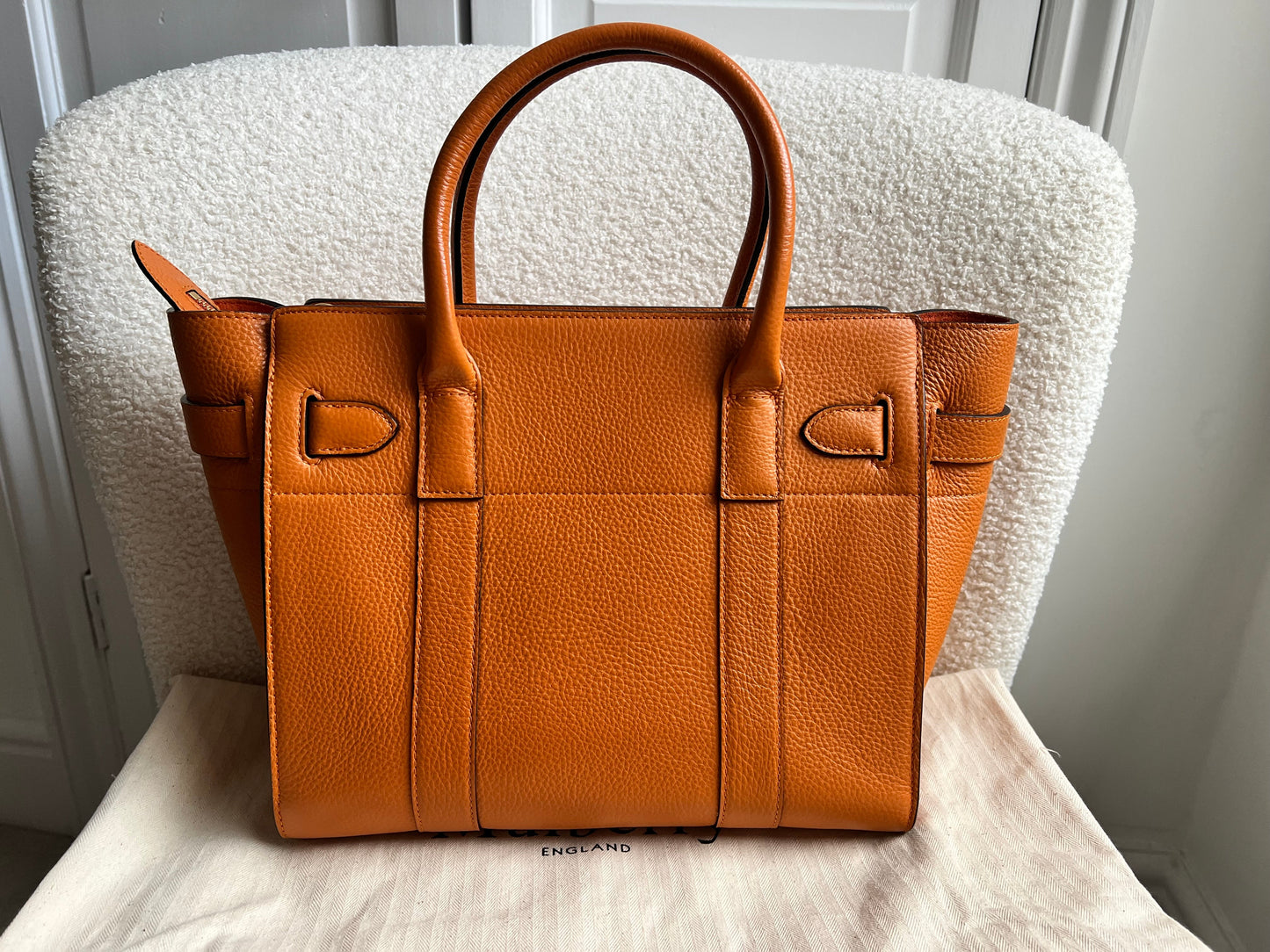 Mulberry Orange Small Zipped Bayswater (RRP £1,195)
