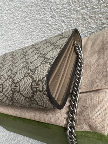 Gucci Dionysus GG Supreme Chain Wallet (RRP £1400)