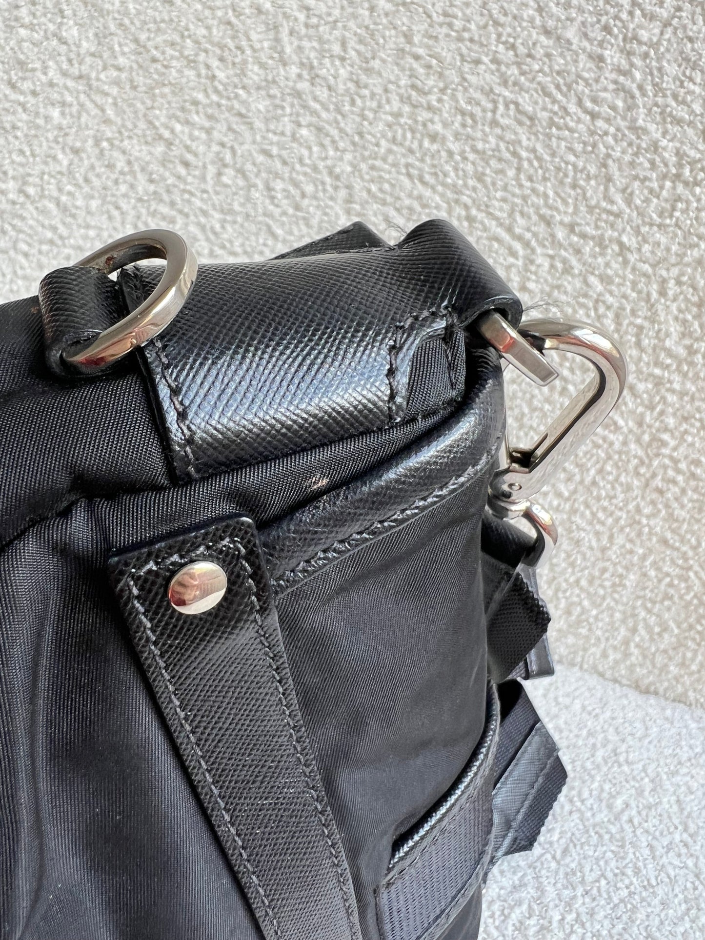 Prada Vintage Nylon Buckle Shoulder Bag