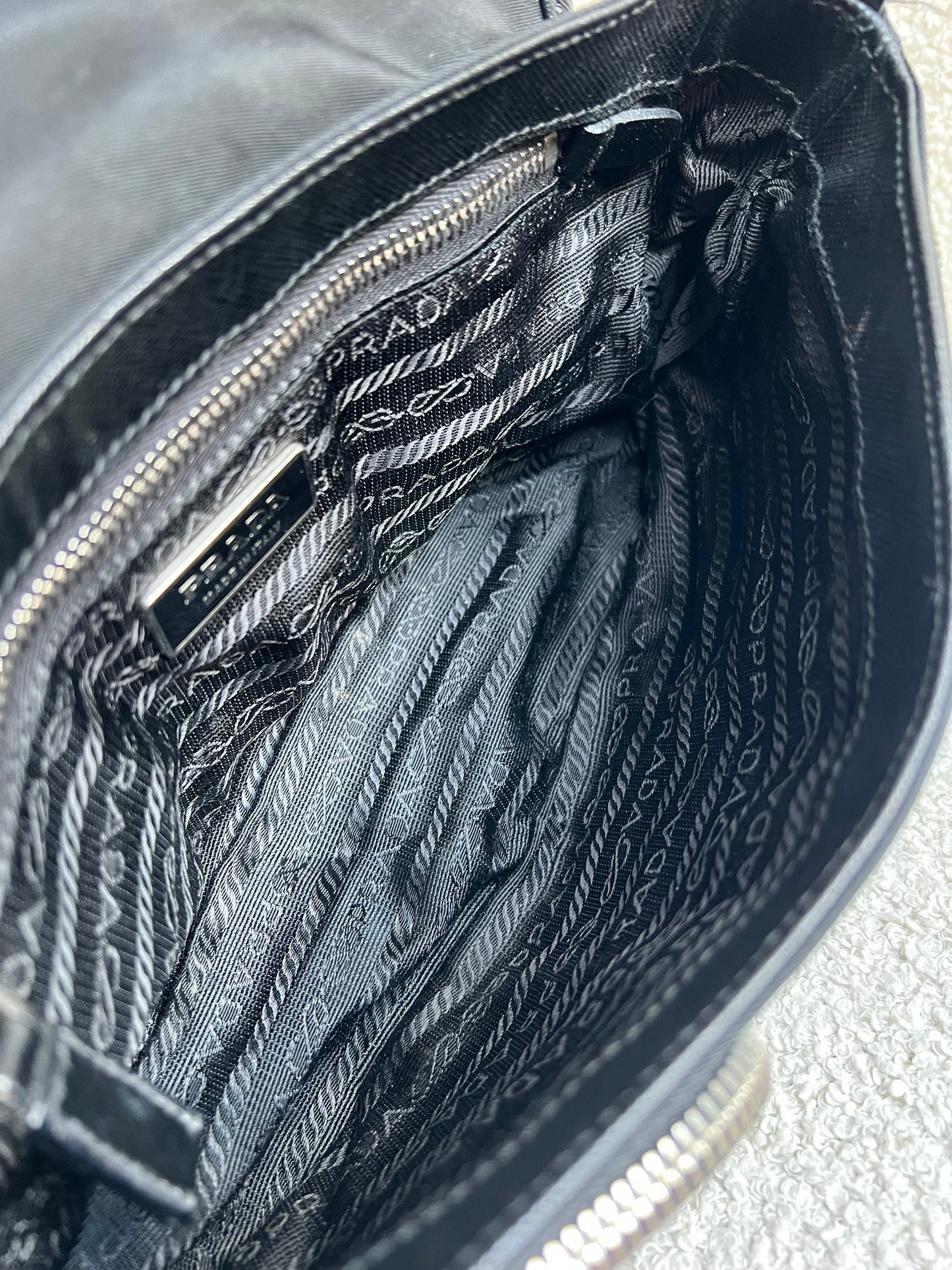 Prada Vintage Nylon Buckle Shoulder Bag
