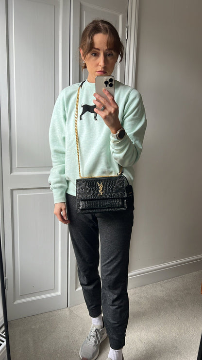 Yves Saint Laurent (YSL) Black Croc Medium Sunset with Gold Hardware (RRP £2,230)
