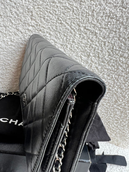 Chanel Wallet on Chain in Black Lambskin Silver Hardware (RRP £2,930)