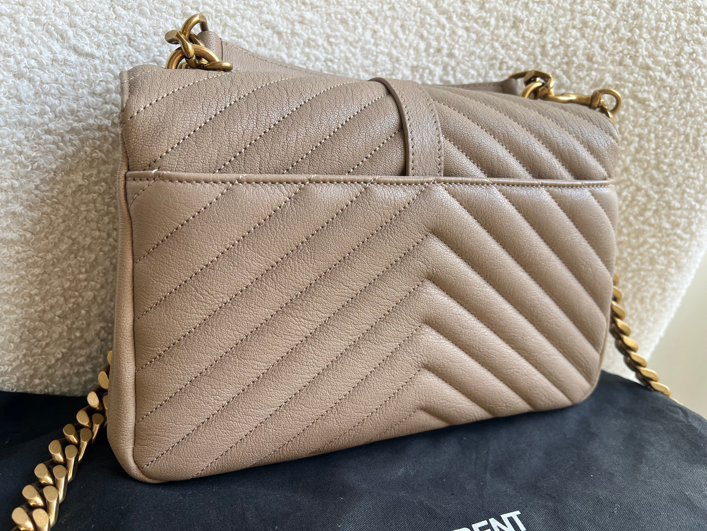 Yves Saint Laurent (YSL) Beige Medium College (£2000)