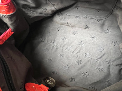 Mulberry Flame Red Silky Snake Print Regular Alexa (RRP £1100)