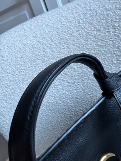 Gucci GG Black Medium Marmont Top Handle Bag