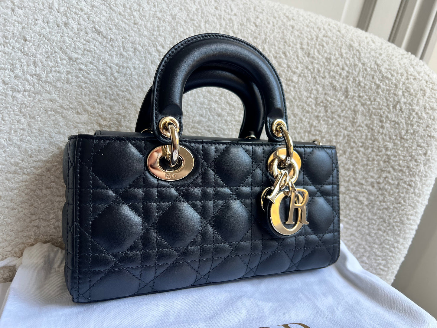 Dior Small Lady D-Joy Bag Black Cannage Lambskin (RRP £3,800)